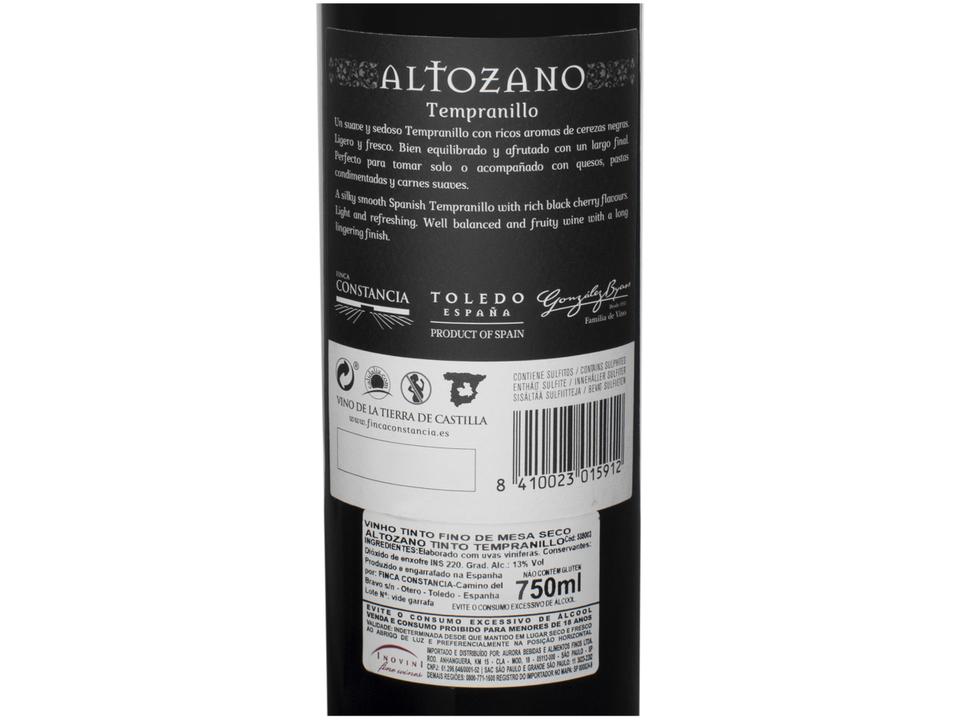 Vinho Tinto Seco Finca Constancia Altozano - Tempranillo 750ml - 8