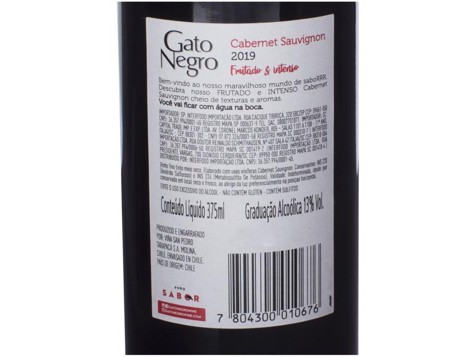 Vinho Tinto Seco Gato Negro Cabernet Sauvignon 375ml - 7