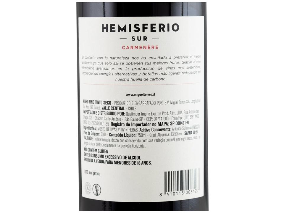 Vinho Tinto Seco Hemisferio Reserva Carmenère - 8