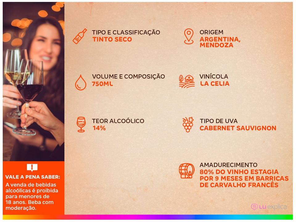Vinho Tinto Seco La Celia Pioneer Cabernet Sauvignon 750ml - 2