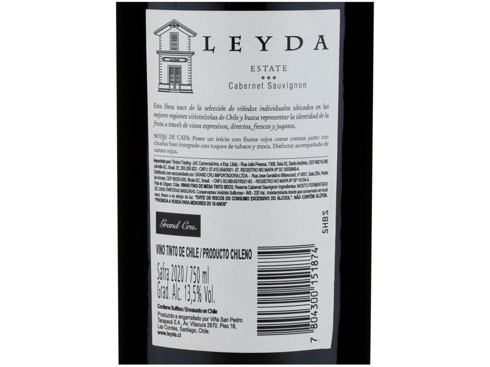 Vinho Tinto Seco Leyda Estate Cabernet Sauvignon Chile 750ml - 7