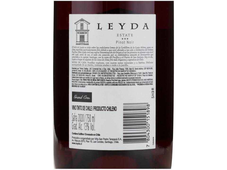 Vinho Tinto Seco Leyda Estate Pinot Noir Chile - 750ml - 7