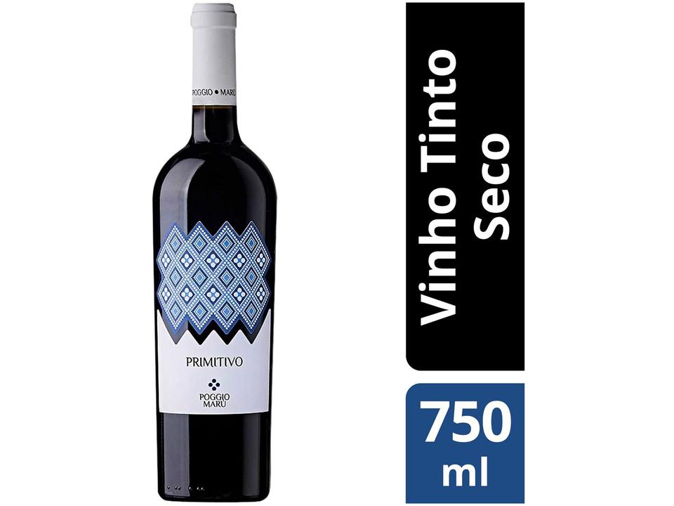 Vinho Tinto Seco Poggio Marú Primitivo Salento - Itália 750ml - 1