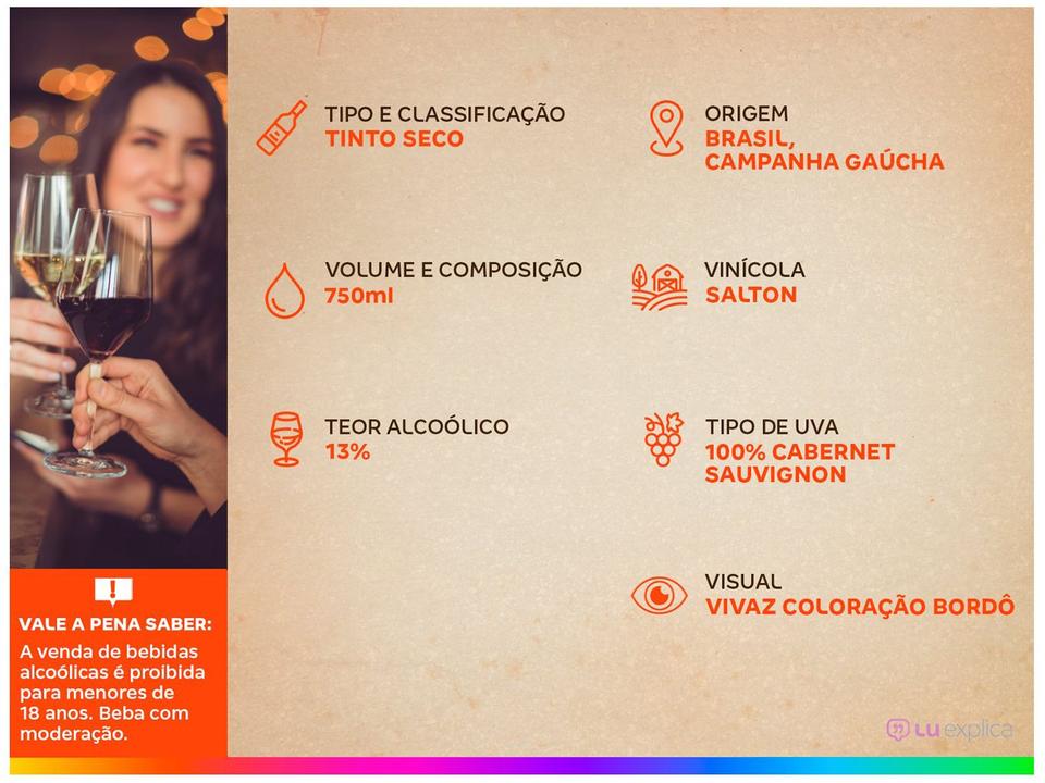 Vinho Tinto Seco Salton Intenso Cabernet Sauvignon 750ml - 2