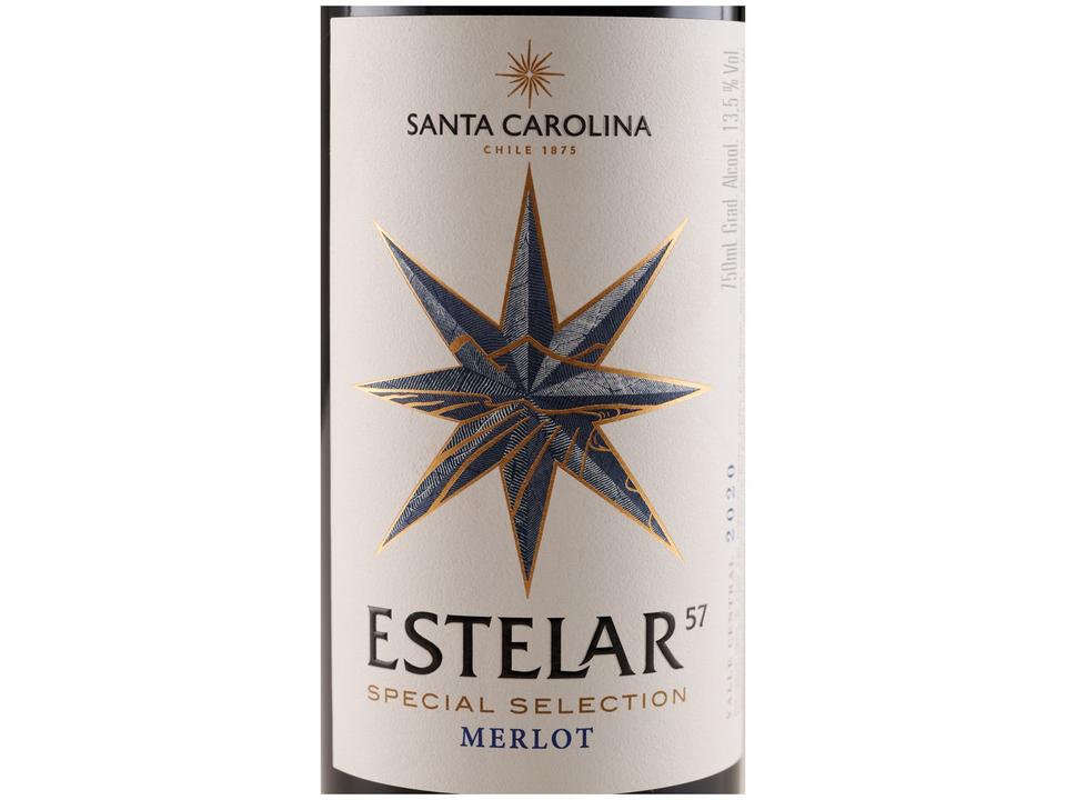 Vinho Tinto Seco Santa Carolina Estelar 57 Merlot 2020 750ml - 4