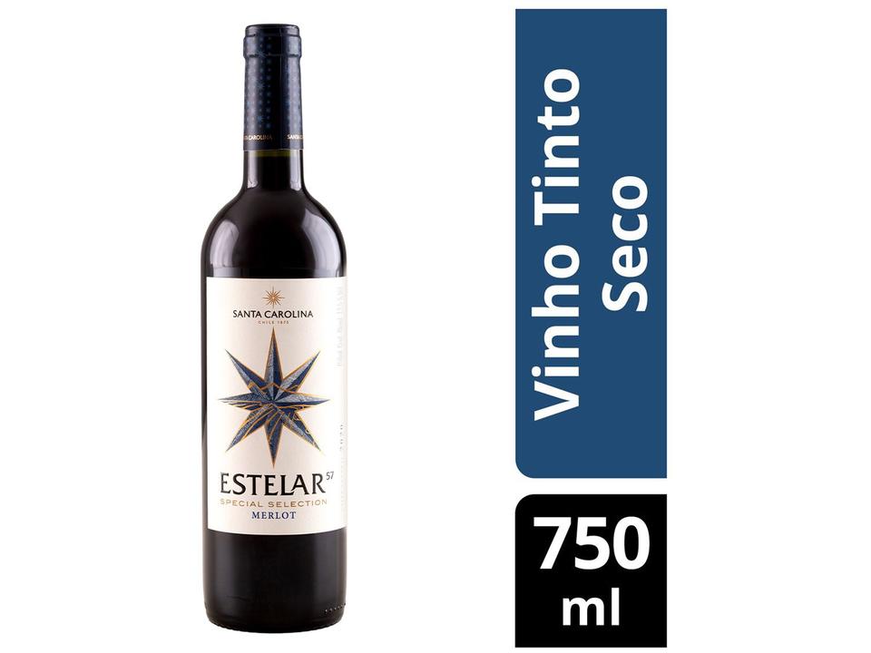 Vinho Tinto Seco Santa Carolina Estelar 57 Merlot 2020 750ml - 1