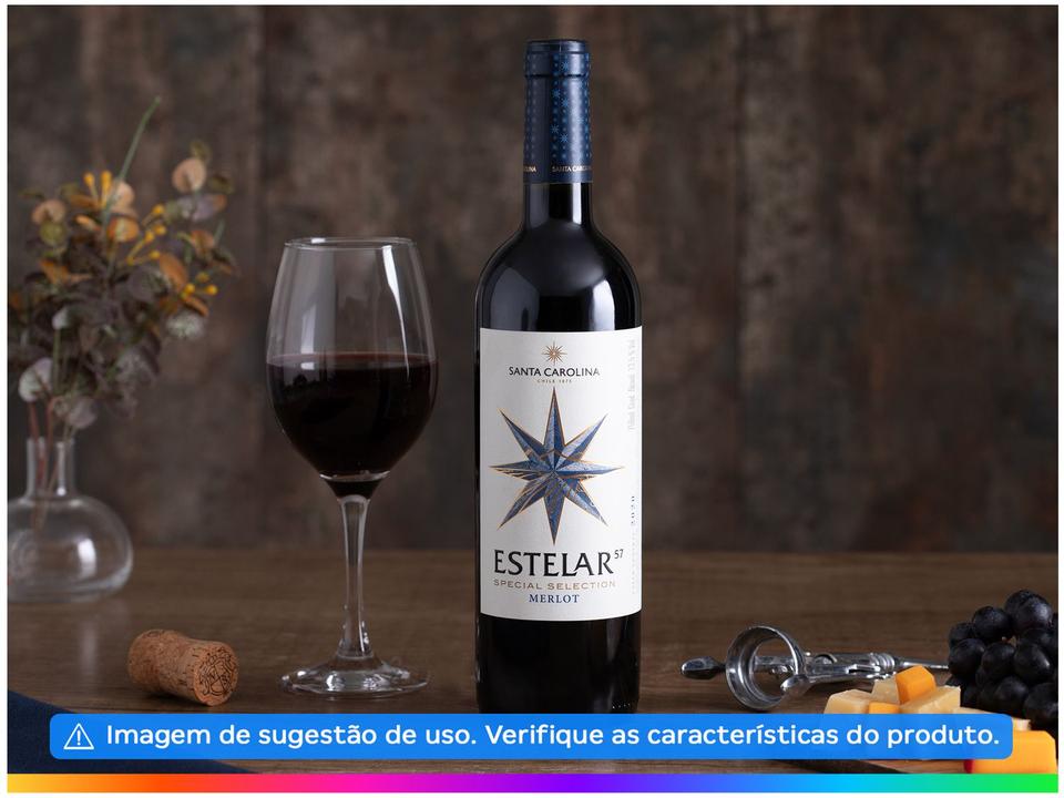 Vinho Tinto Seco Santa Carolina Estelar 57 Merlot 2020 750ml - 3