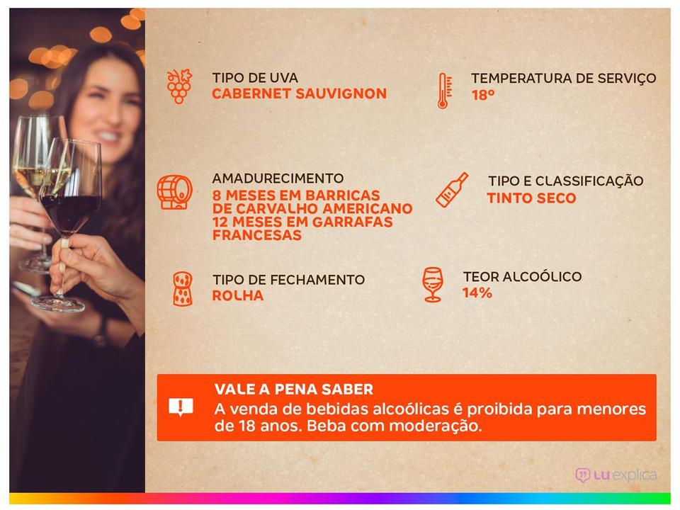 Vinho Tinto Seco Santa Carolina Reserva Cabernet Sauvignon Chile 750ml - 2