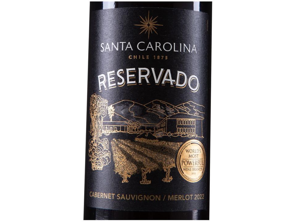 Vinho Tinto Seco Santa Carolina Reservado Cabernet Sauvignon Merlot Chile 2022 750ml - 6