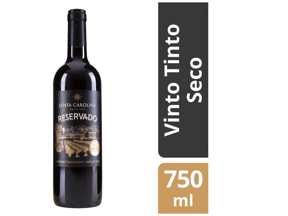 Vinho Tinto Seco Santa Carolina Reservado Cabernet Sauvignon Merlot Chile 2022 750ml - 1