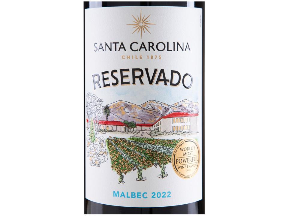 Vinho Tinto Seco Santa Carolina Reservado Malbec Chile 2022 750ml - 6