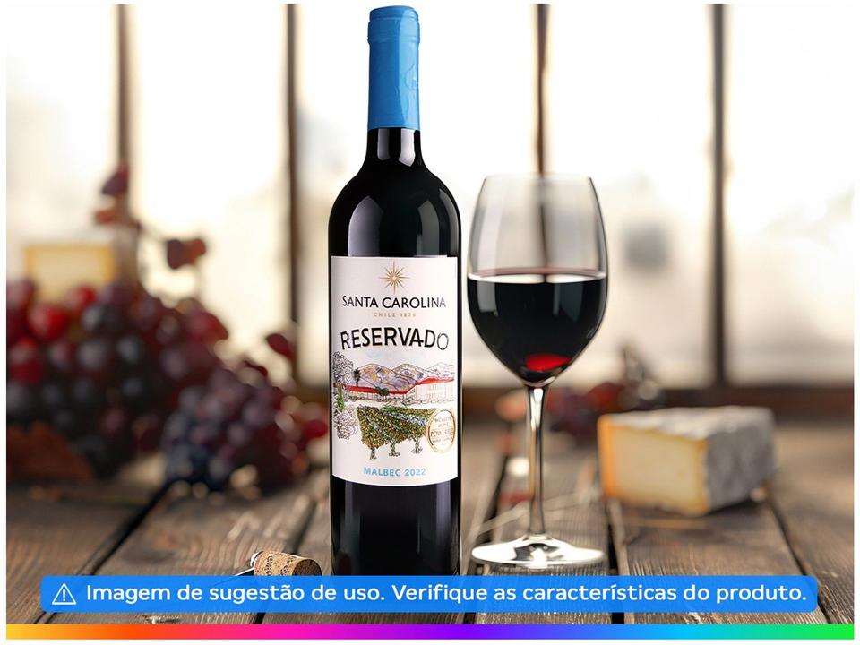 Vinho Tinto Seco Santa Carolina Reservado Malbec Chile 750ml - 5