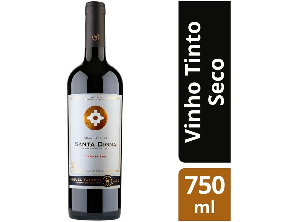 Vinho Tinto Seco Santa Digna Gran Reserva - Carmenére 2019 Chile 750ml - 1