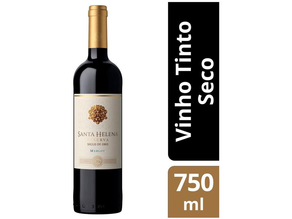 Vinho Tinto Seco Santa Helena Reserva Siglo De Oro Merlot Chile 2018 750ml - 1