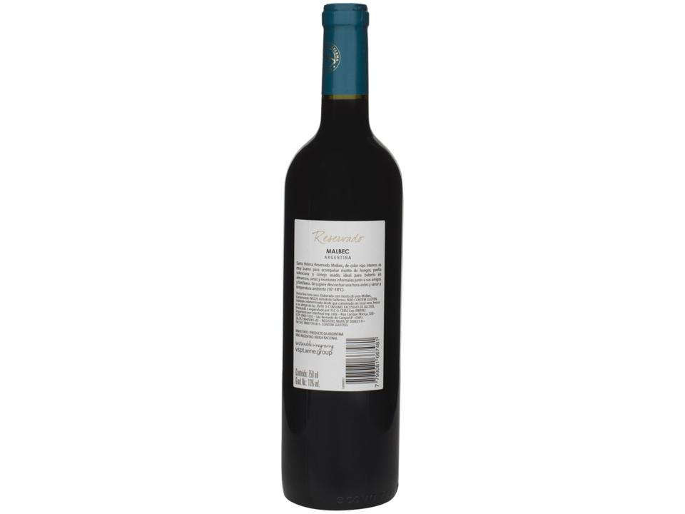 Vinho Tinto Seco Santa Helena Reservado Malbec 2019 - 750ml - 6