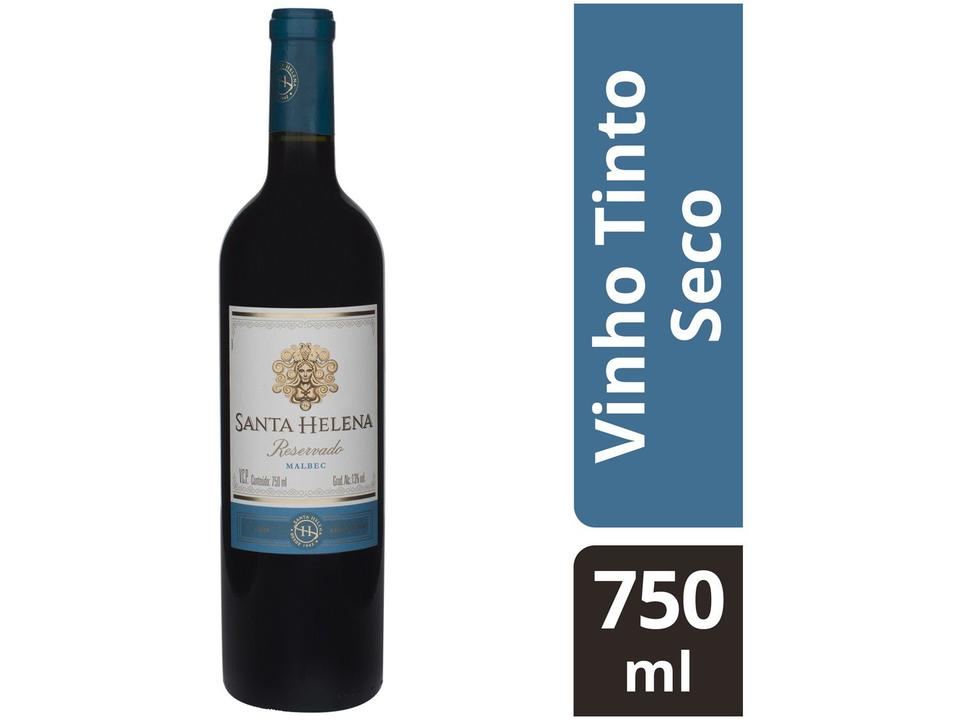 Vinho Tinto Seco Santa Helena Reservado Malbec 2019 - 750ml - 1