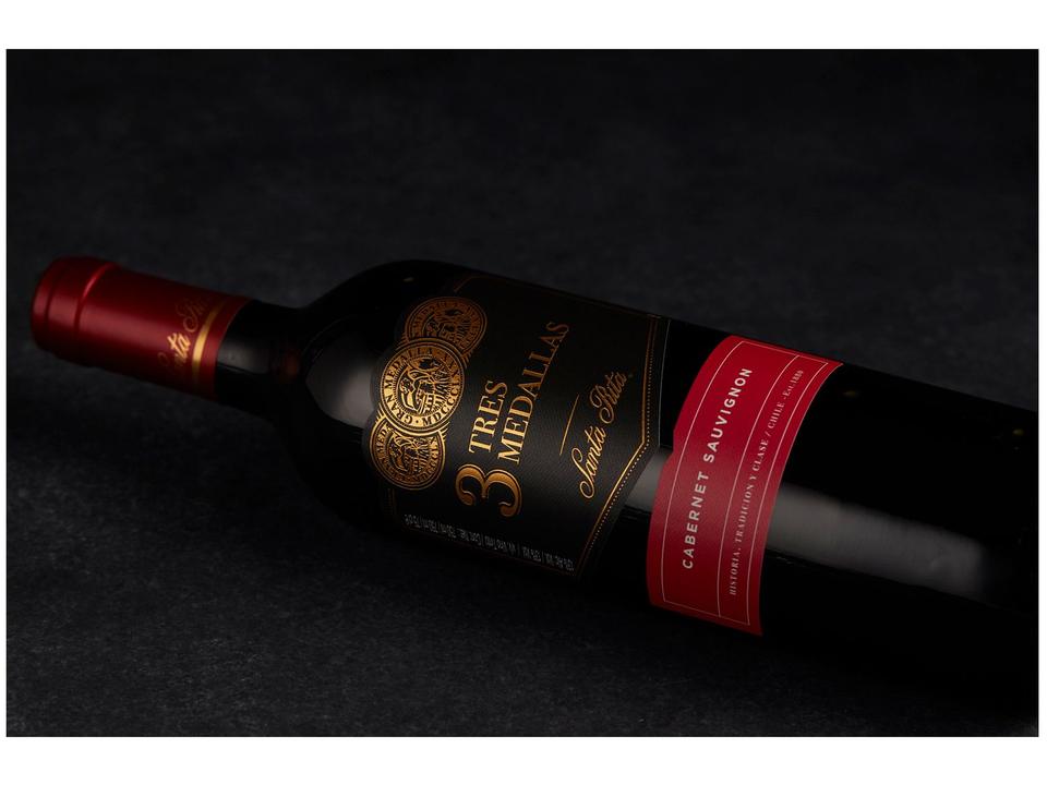 Vinho Tinto Seco Santa Rita Tres Medallas Chile 750ml - 1