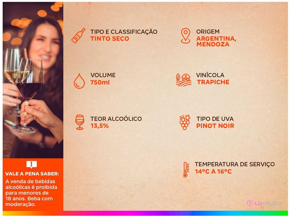 Vinho Tinto Seco Trapiche Roble Pinot Noir - 2