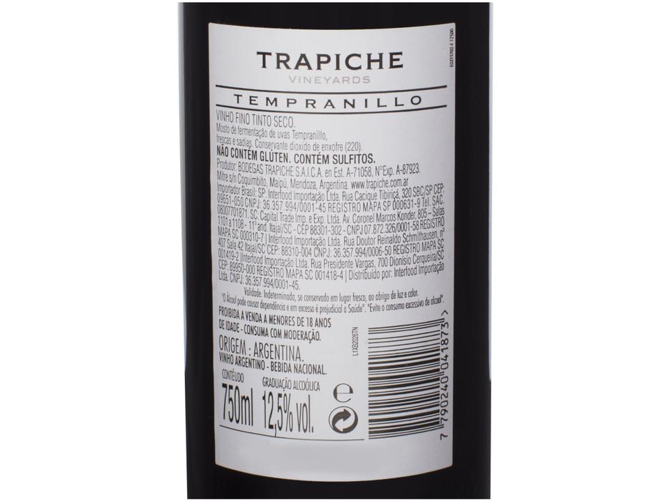 Vinho Tinto Seco Trapiche Vineyards Tempranillo 750ml - 7