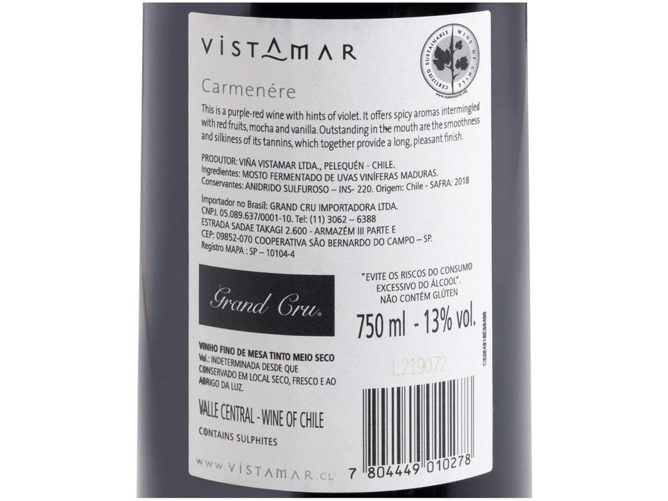 Vinho Tinto Seco Vistamar Brisa Carmenere - 750ml - 6