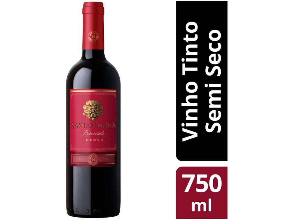 Vinho Tinto Semi Seco Santa Helena - Reservado Red Blend 750ml - 1