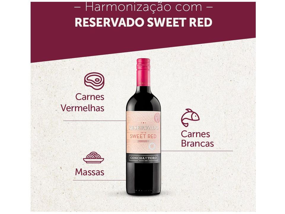 Vinho Tinto Suave Concha y Toro Sweet Red Reservado Chile 750ml - 5