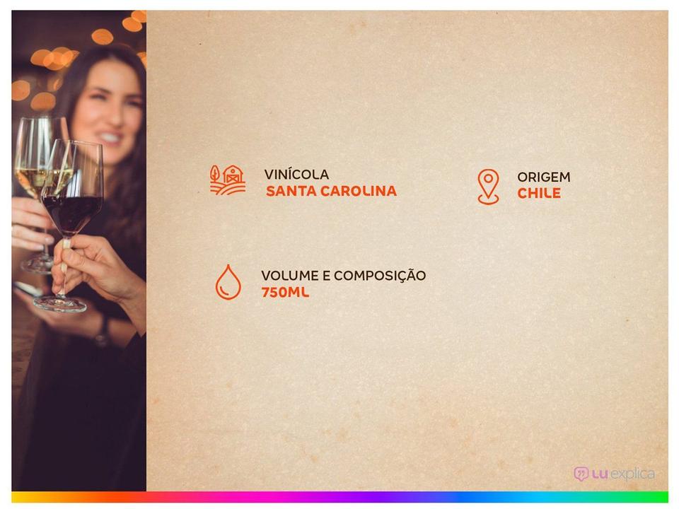 Vinho Tinto Suave Santa Carolina Reservado Chile 750ml - 3
