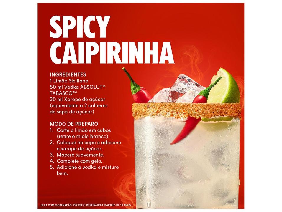 Vodka Absolut Pimenta Tabasco 750ml - 4