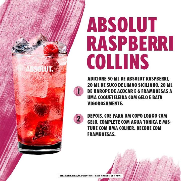 Vodka Absolut Raspberri - 750 ml - 6