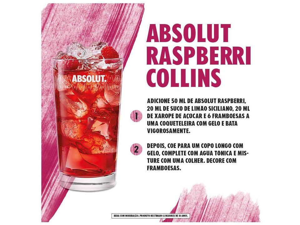 Vodka Absolut Raspberri 750ml - 10
