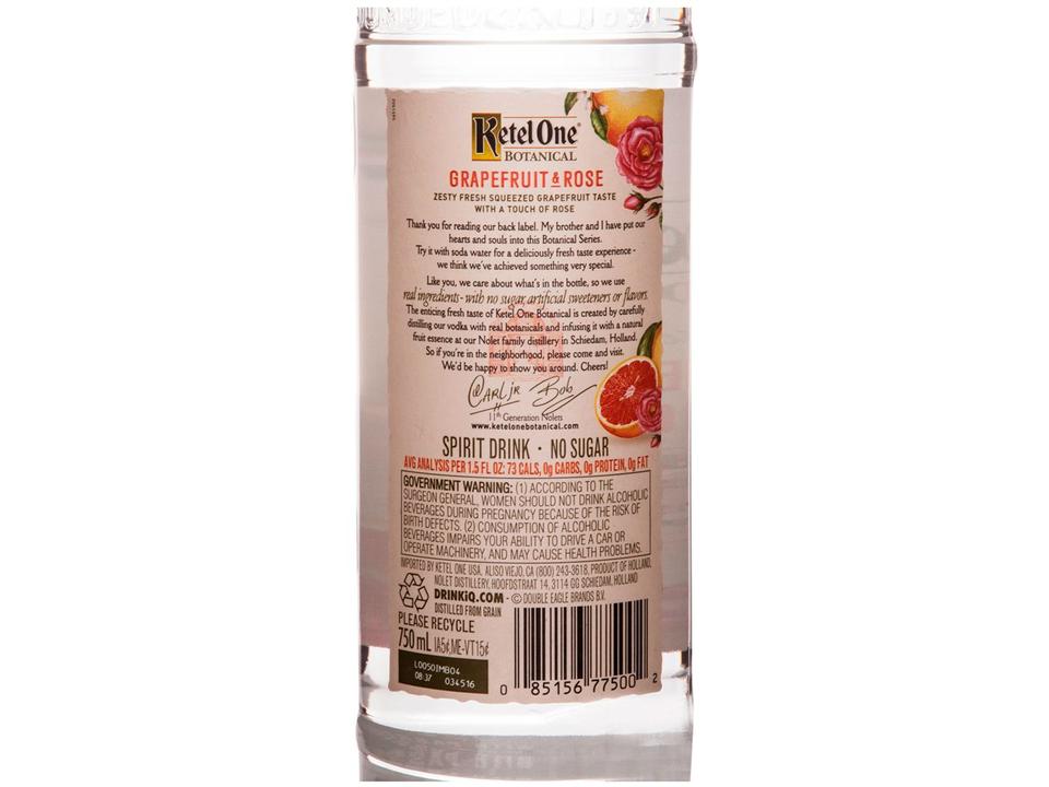 Vodka Ketel One Botanical Grapefruit & Rose 750ml - 6