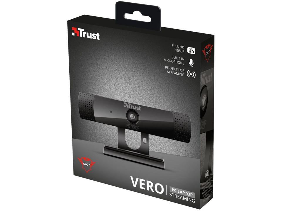 Webcam Trust GXT 1160 Vero Full HD - com Microfone Transmissão Ao Vivo - 7