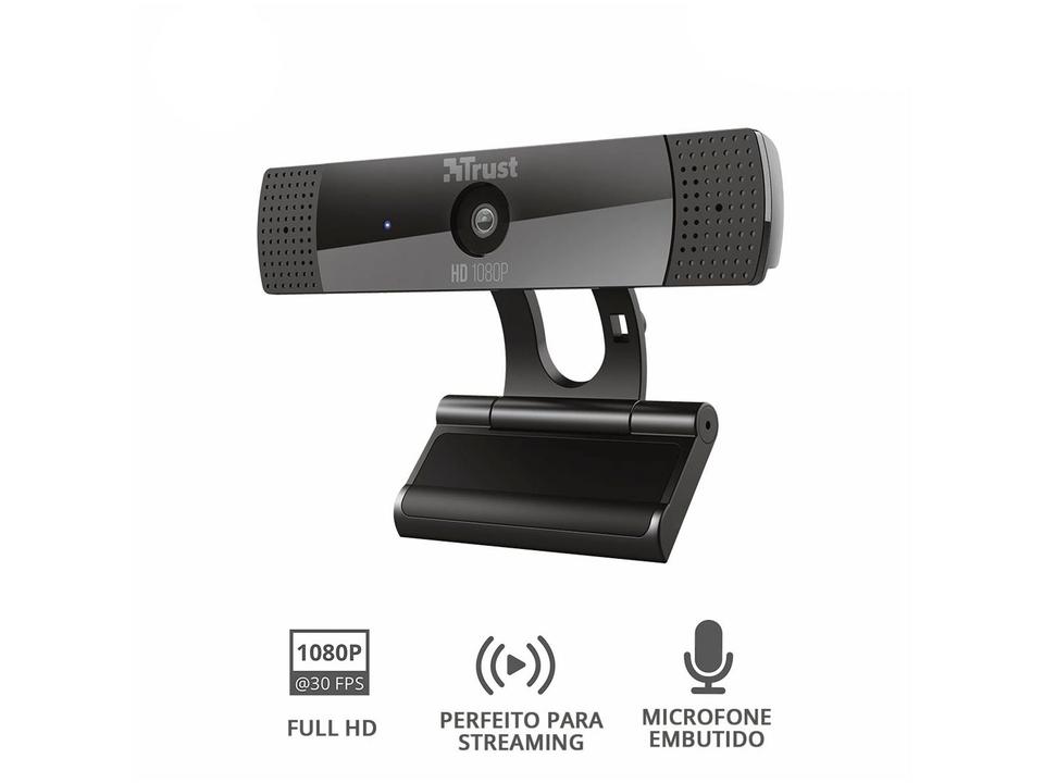 Webcam Trust GXT 1160 Vero Full HD - com Microfone Transmissão Ao Vivo - 6