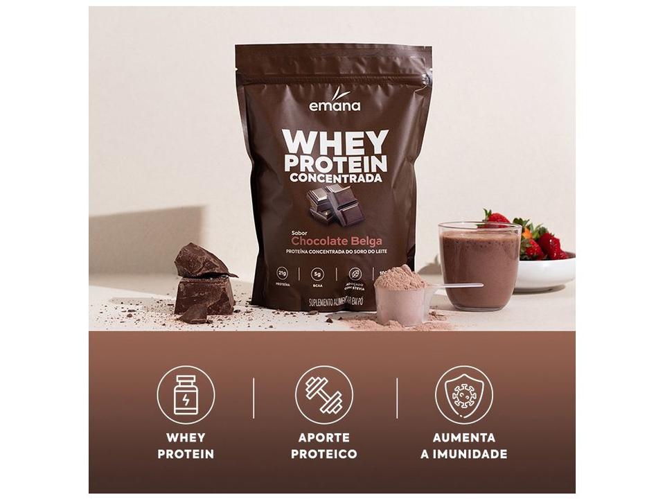 Whey Protein Concentrado Emana Chocolate Belga - 3