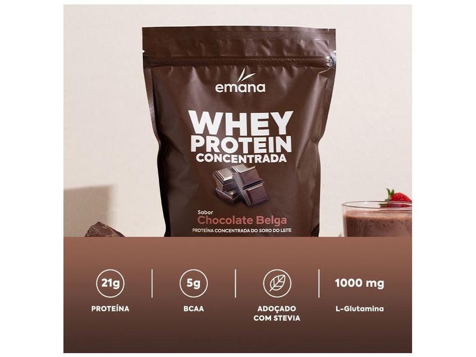 Whey Protein Concentrado Emana Chocolate Belga - 2