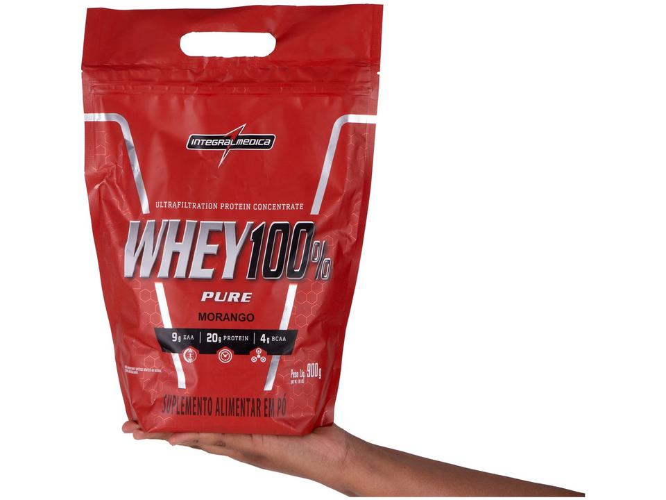 Whey Protein Concentrado Integralmédica 100% Pure 900g Morango Natural - 4