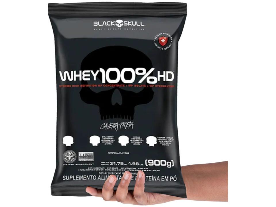 Whey Protein Concentrado Isolado e Hidrolisado Black Skull 100% HD Baunilha 900g - 3