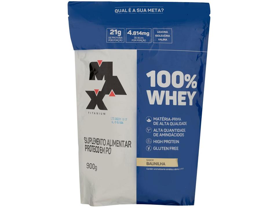Whey Protein Concentrado Max Titanium 900g Baunilha - 3