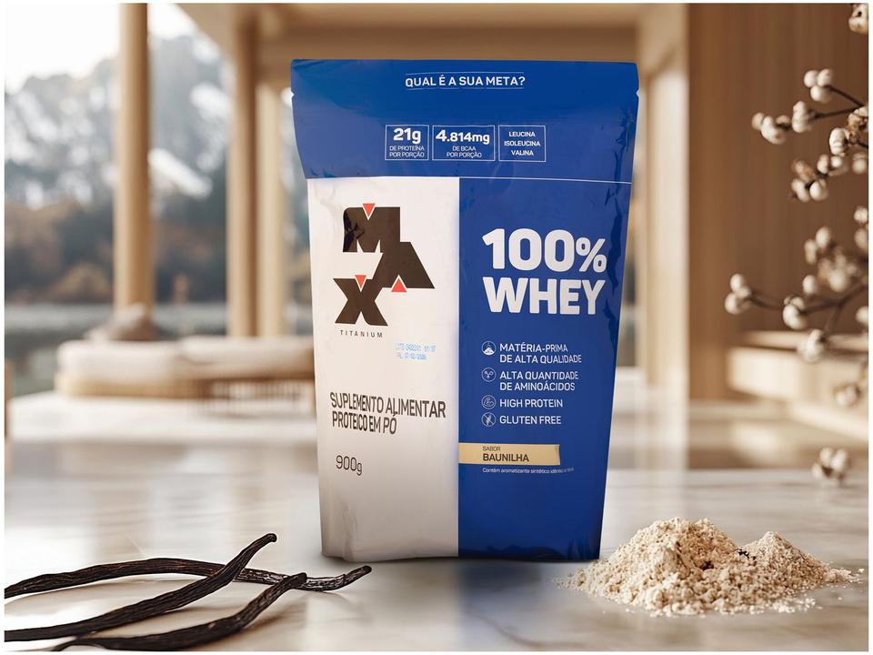 Whey Protein Concentrado Max Titanium 900g Baunilha - 2