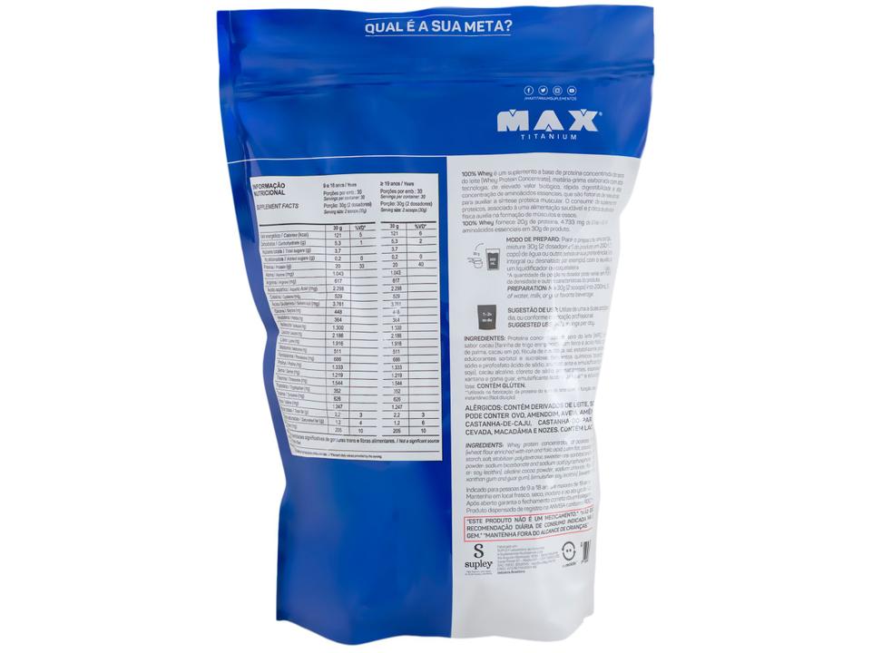 Whey Protein Concentrado Max Titanium 900g Cookies & Cream - 2