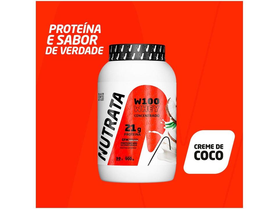 Whey Protein Concentrado Nutrata W100 Creme de Coco 900g - 2