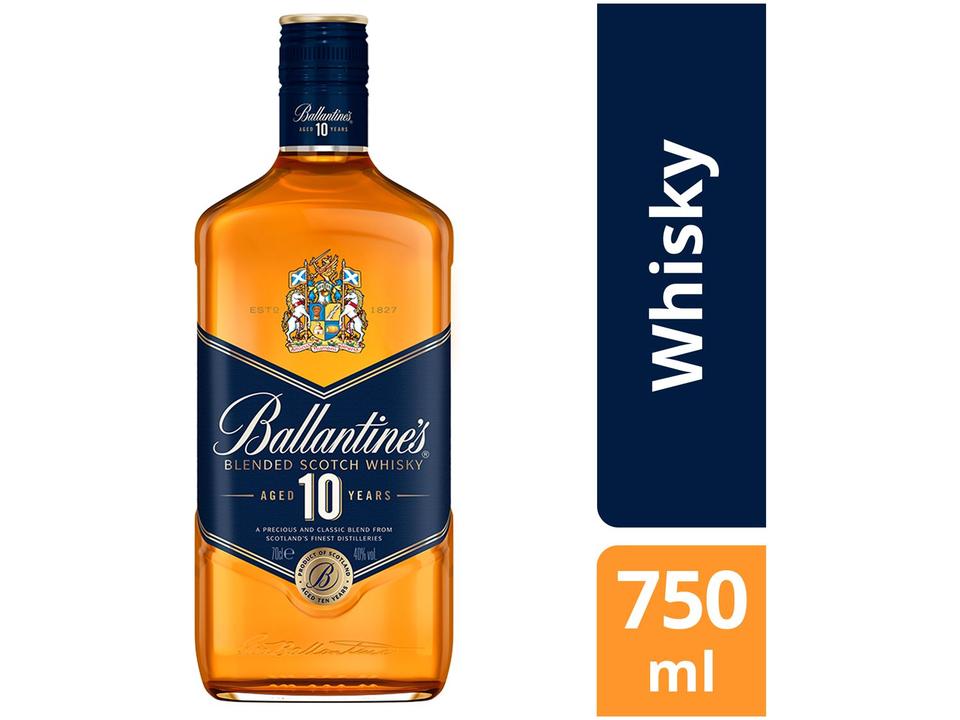 Whisky Ballantines 10 Anos Blended Scotch Whisky Escocês 750ml - 1
