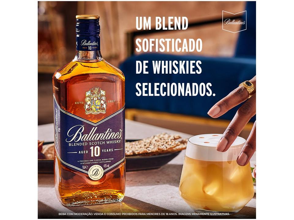 Whisky Ballantines 10 Anos Blended Scotch Whisky Escocês 750ml - 5