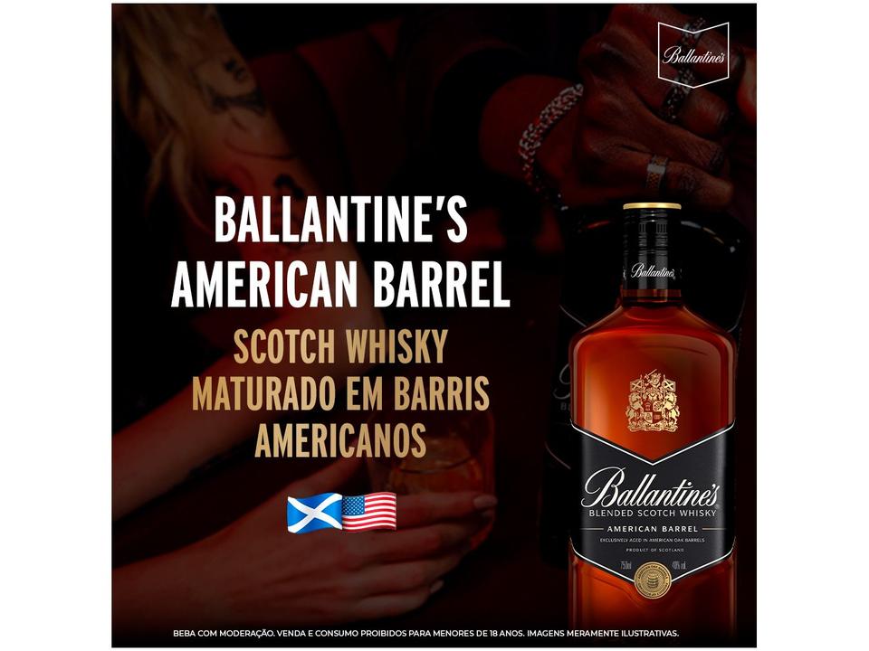 Whisky Ballantines American Barrel Blended Escocês - 2