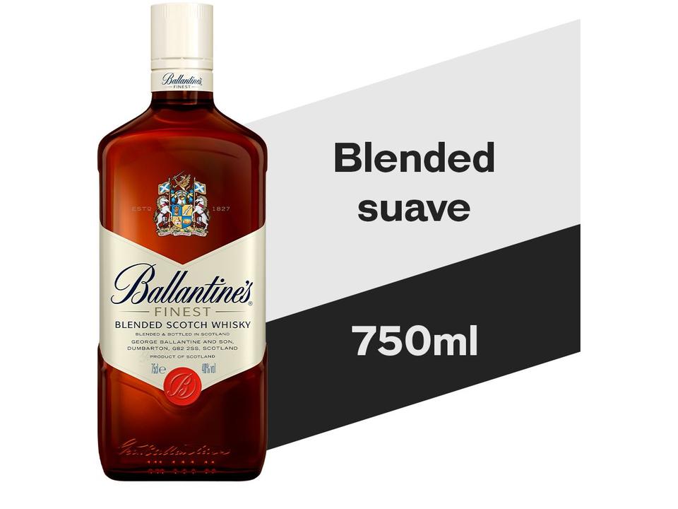 Whisky Ballantines Finest Blended Escocês 750ml - 1