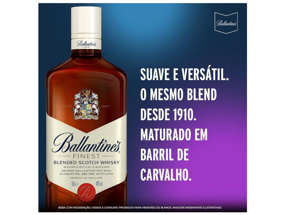 Whisky Ballantines Finest Blended Escocês 750ml - 3