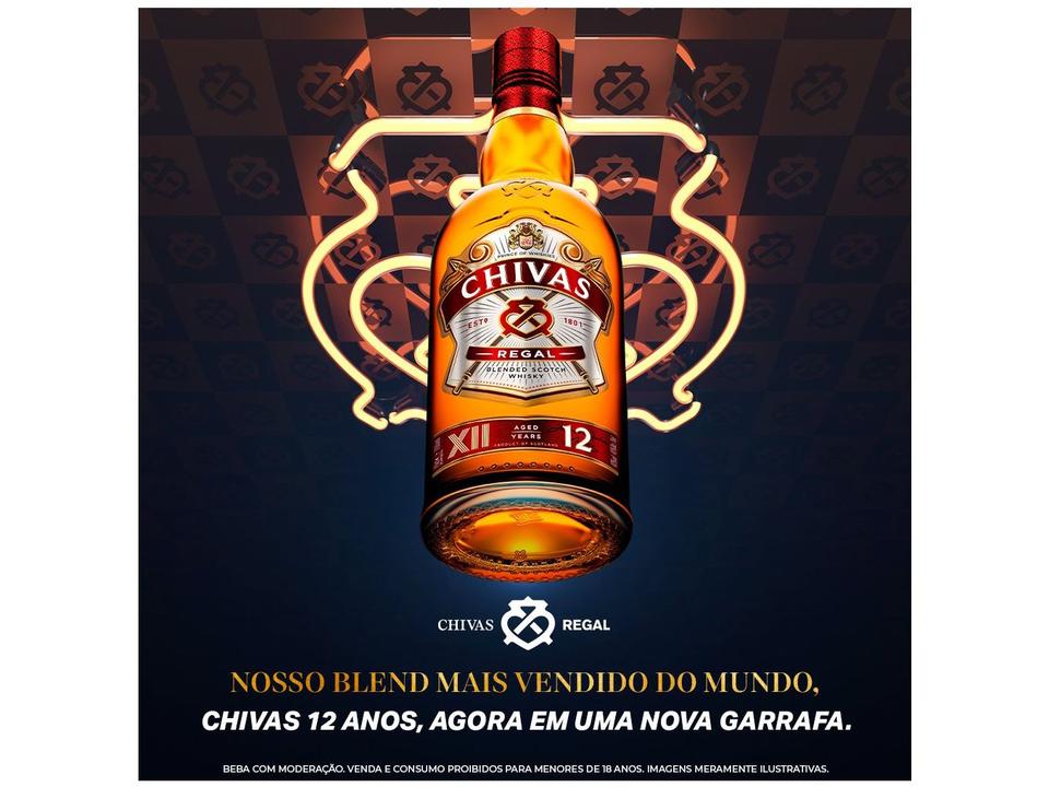 Whisky Blended  Escocês Chivas Regal 12 anos 1L - 6