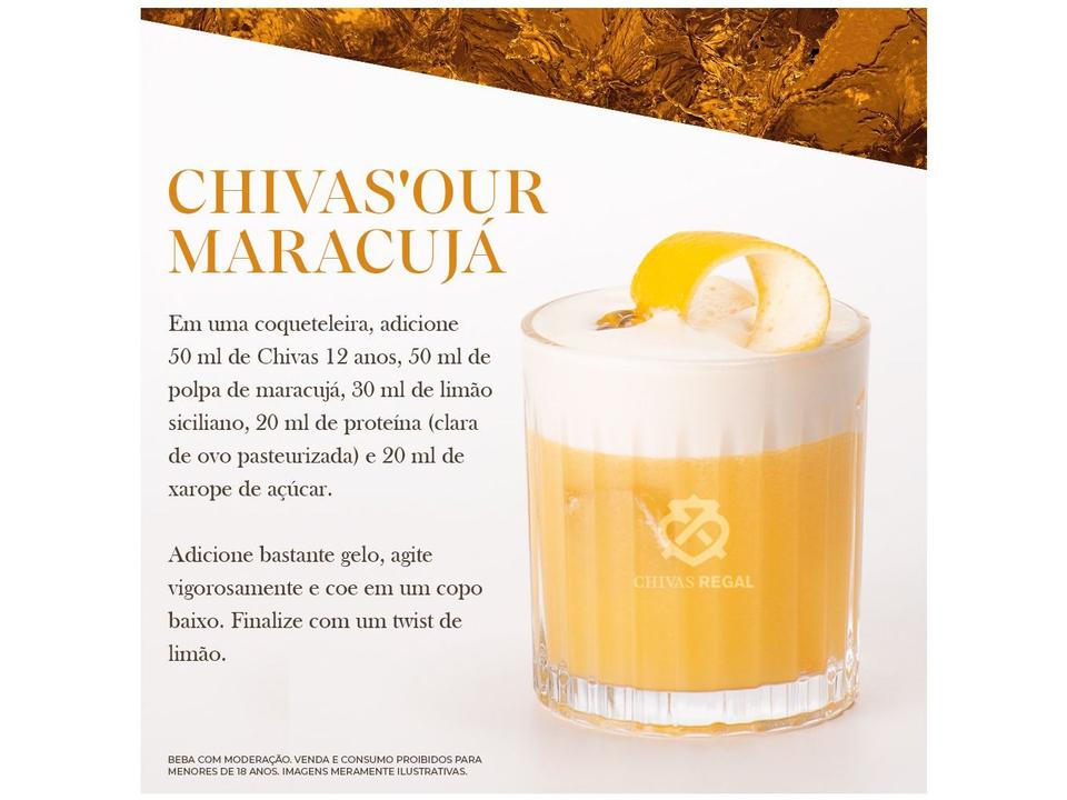 Whisky Blended  Escocês Chivas Regal 12 anos 1L - 5