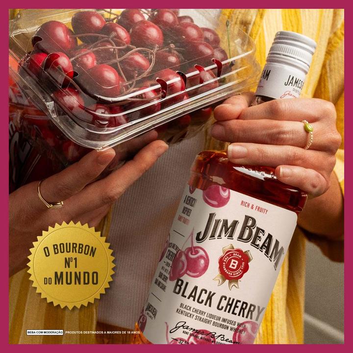 Whisky Bourbon Jim Beam Cherry 1L - 3