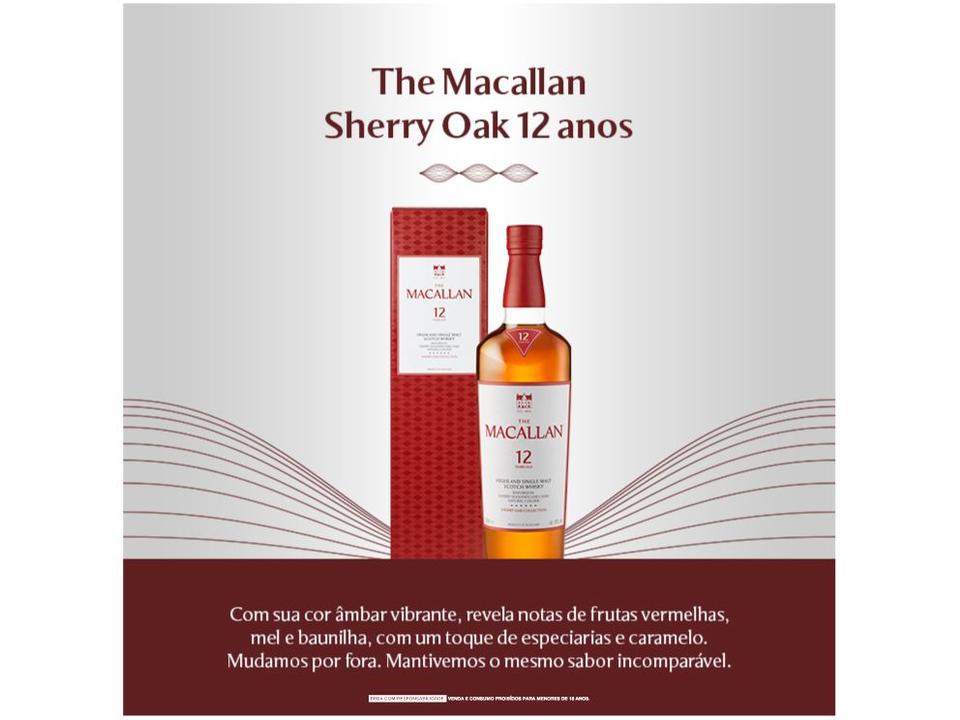 Whisky Escocês Macallan Sherry Oak Cask 12 Anos 700ml - 5